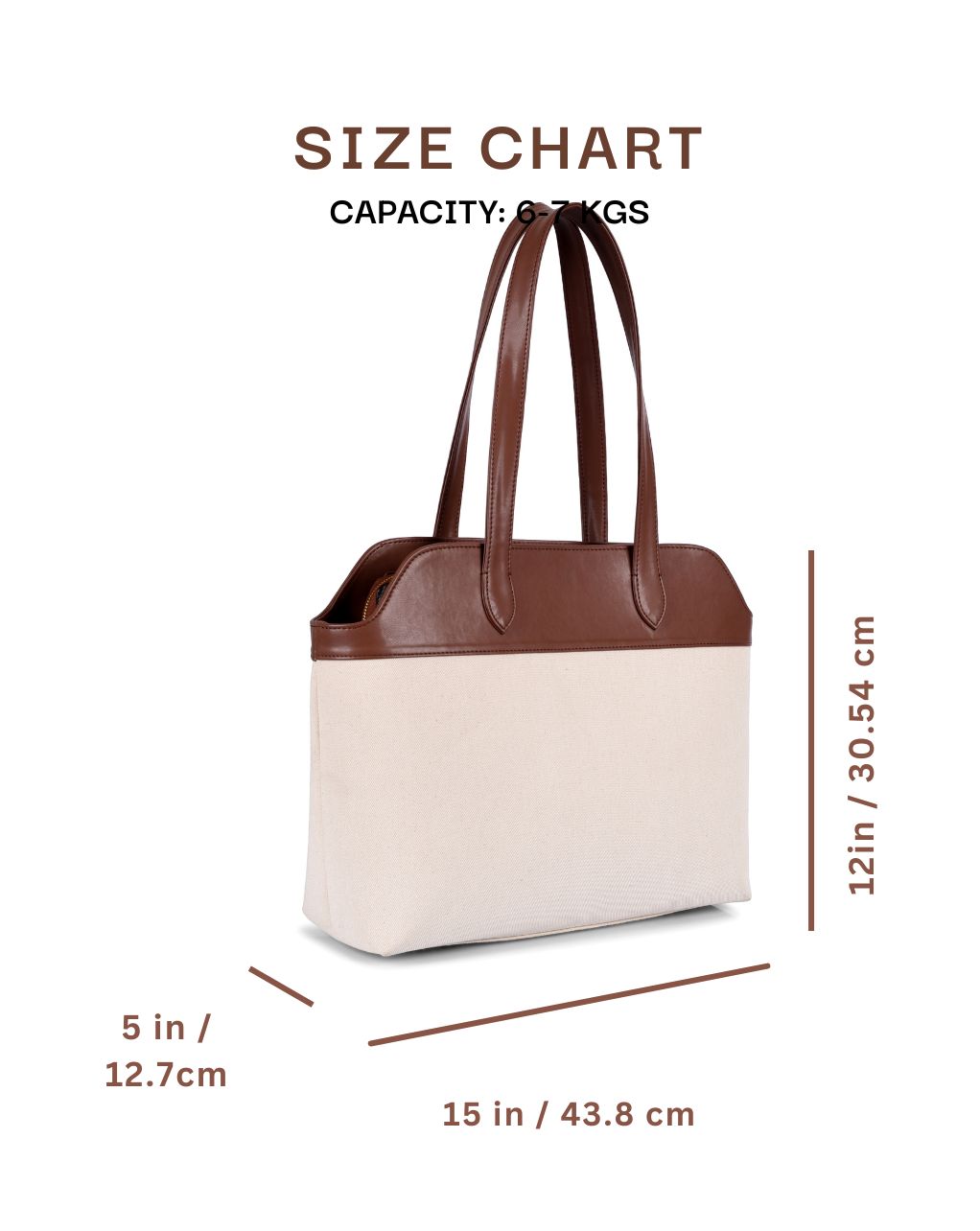 THE DAISY TOTE BAG | BEIGE & BROWN | MEDIUM
