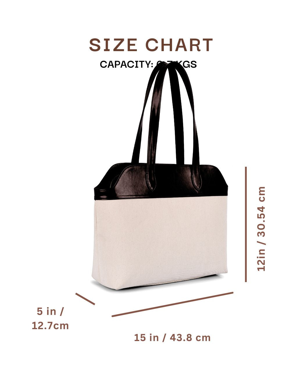 THE DAISY TOTE BAG | BEIGE & BLACK | MEDIUM