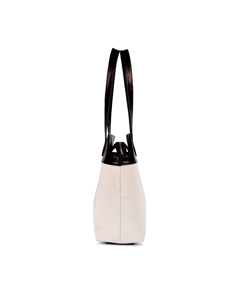 THE DAISY TOTE BAG | BEIGE & BLACK | MEDIUM