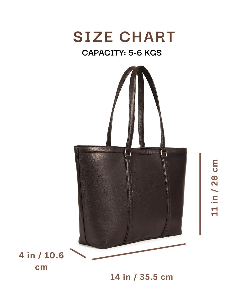 LAUREN TOTE BAG | CHOCOLATE BROWN | MEDIUM