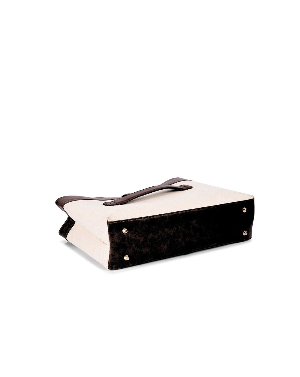 MINDY TOTE BAG | BEIGE & BLACK | LARGE