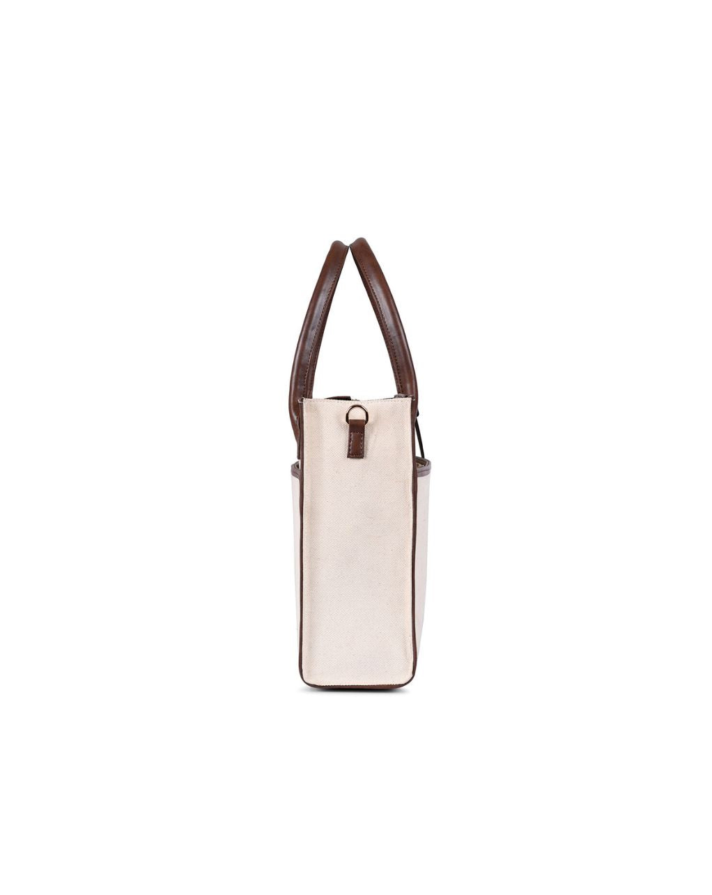 CANDICE CANVAS TOTE | BEIGE & BROWN | MEDIUM