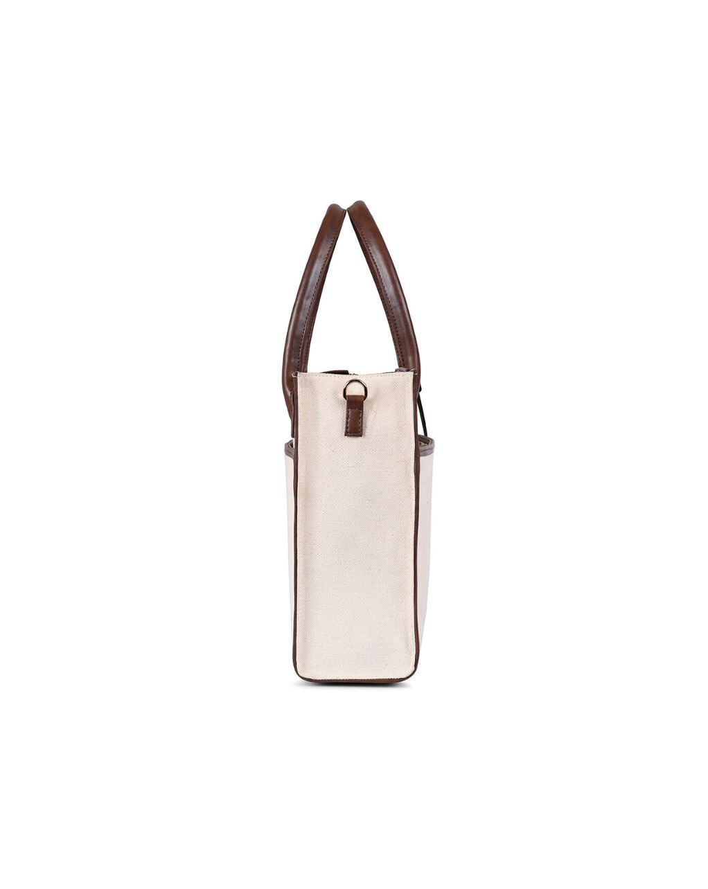 CANDICE CANVAS TOTE | BEIGE & BROWN | LARGE