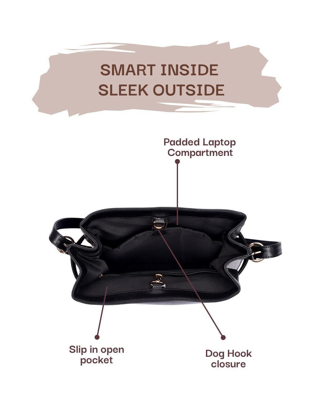 ROSE BUCKET BAG | BLACK