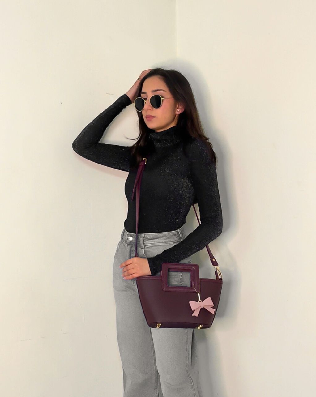 CAMILLE FAUX LEATHER BAG