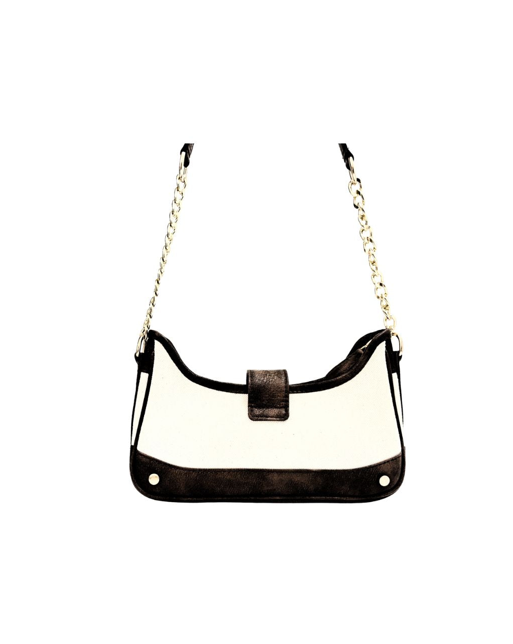 RUMI HANDBAG | BLACK & BEIGE