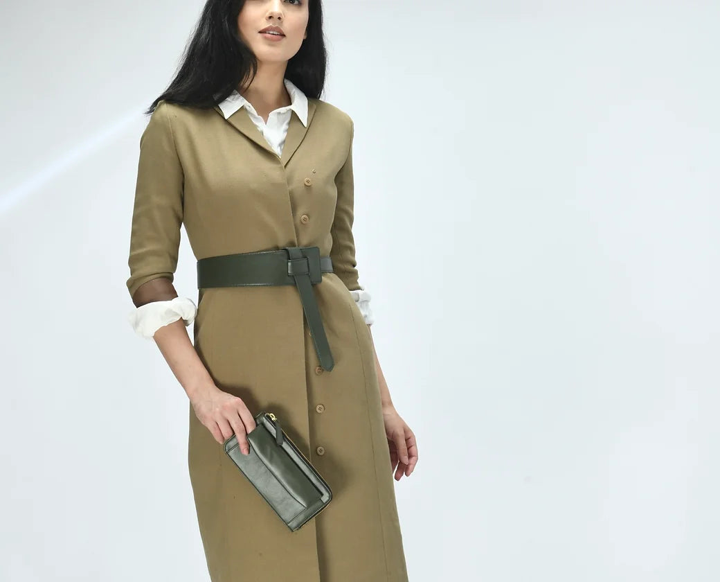 Anne Asymmetric Belt (OLIVE)