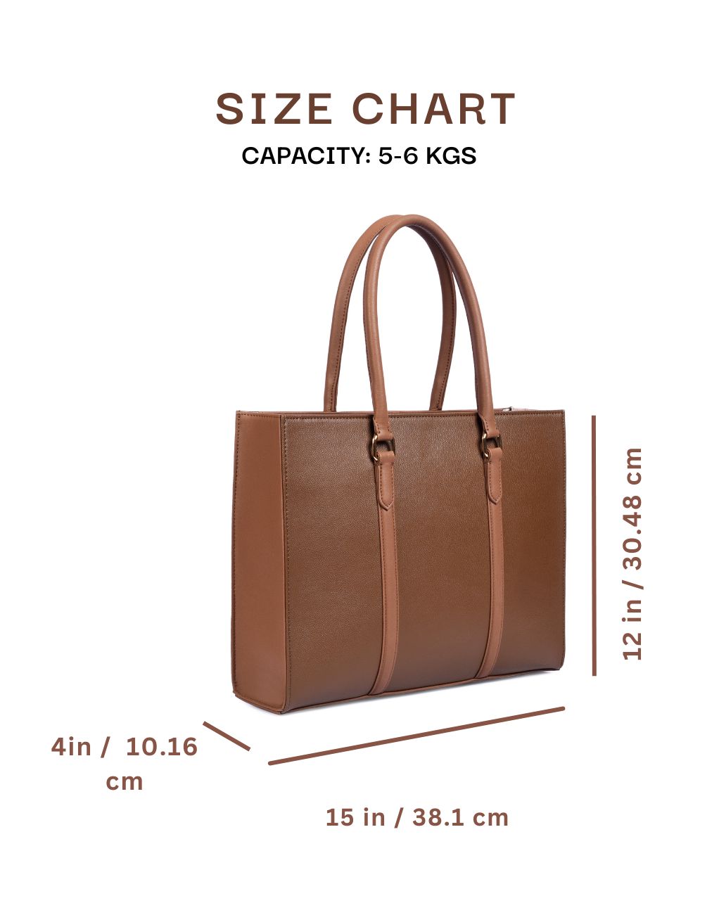 MONICA TOTE BAG| BROWN | MEDIUM