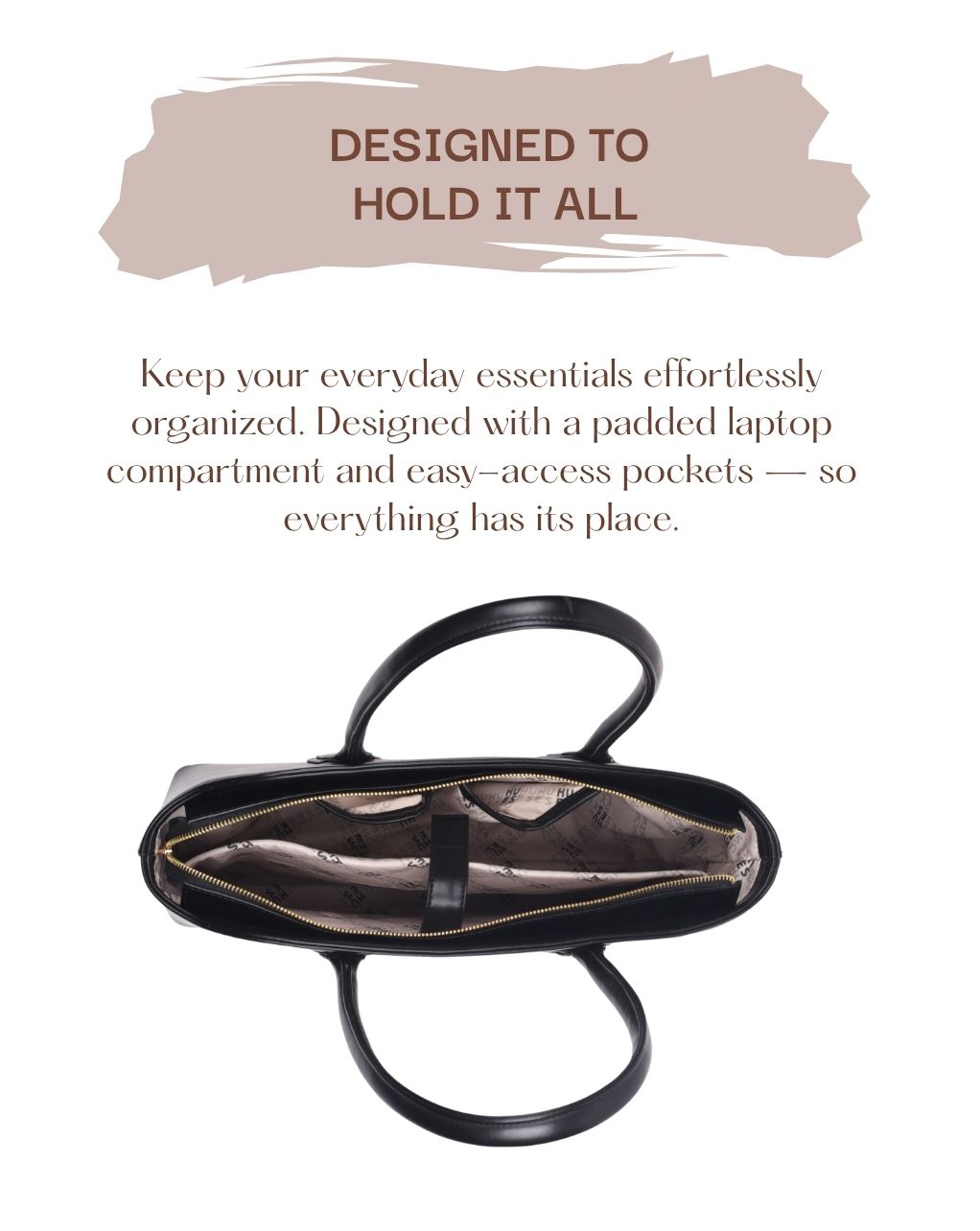 CAROLYN TOTE  BLACK + 3 FREE GIFTS