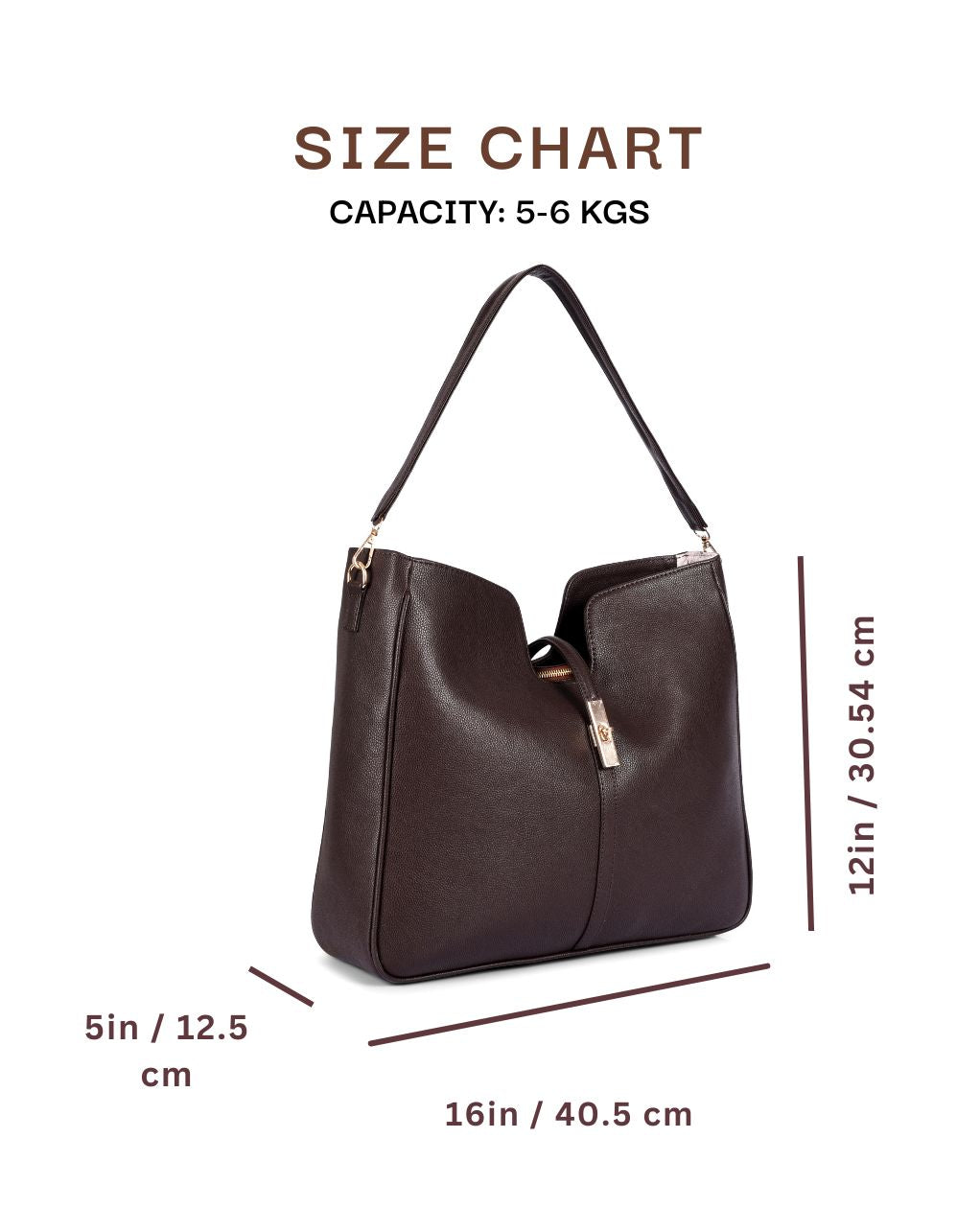 Eve Chocolate Brown  Tote ( + 3 Gifts )