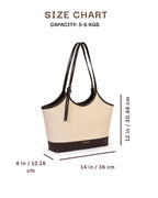 Audrey Tote | Beige and Brown | Medium