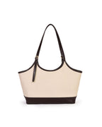 Audrey Tote | Beige and Brown | Medium