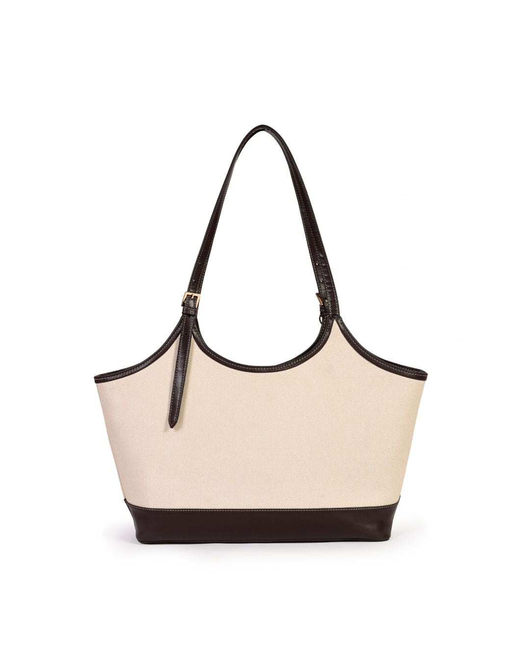 Audrey Tote | Beige and Brown | Medium