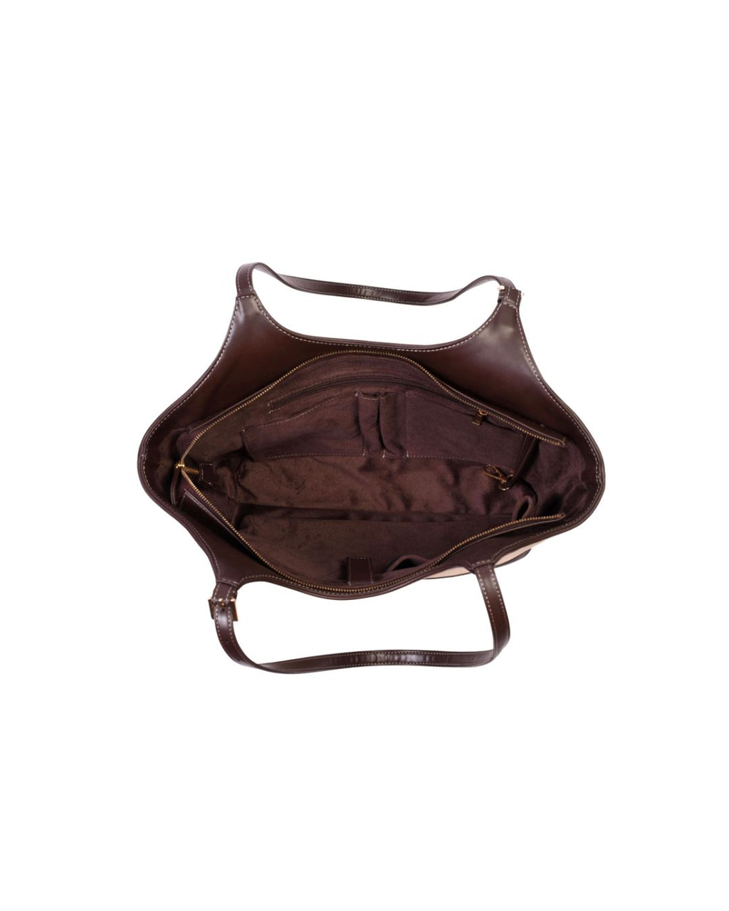 Audrey Tote | Beige and Brown | Medium