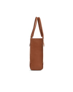 RACHEL TOTE BAG | BROWN AND OFF WHITE | MEDIUM