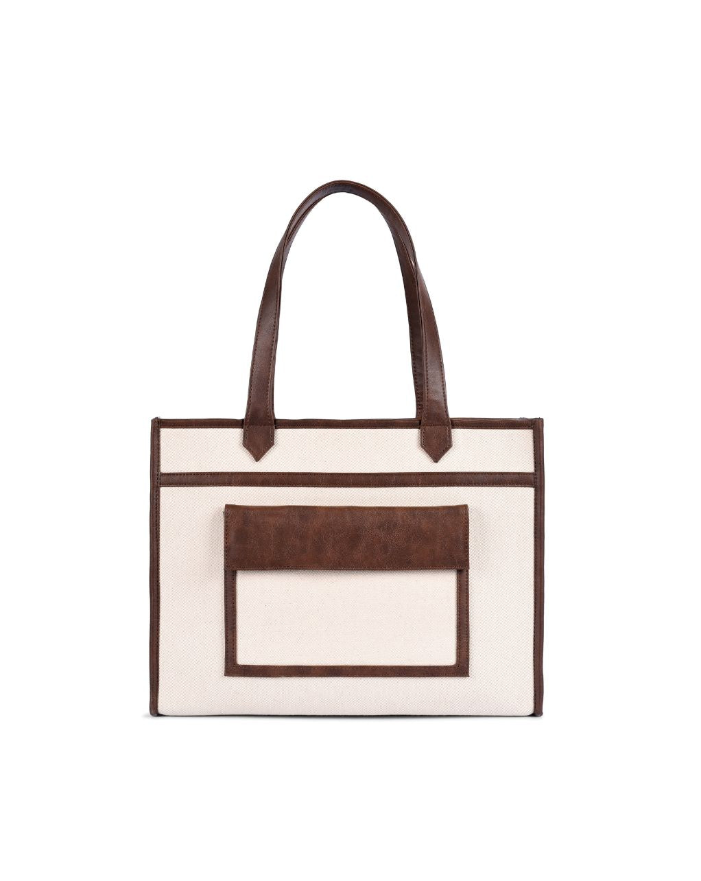 HAZEL MULTIPLE COMPARTMENTS TOTE | BROWN | MEDIUM