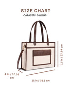 HAZEL MULTIPLE COMPARTMENTS TOTE | BROWN | MEDIUM