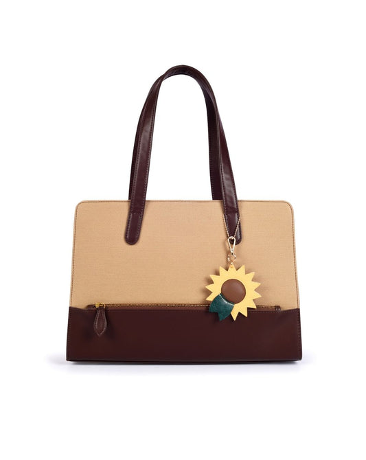 ESTELLE DUFFLE BAG | CHOCOLATE BROWN AND KHAKHI COLOUR