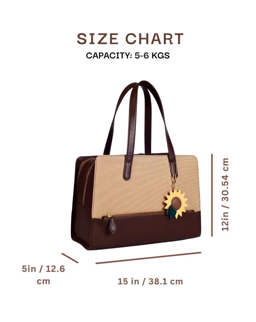 Estelle Duffle Bag | Chocolate and Khakhi Colour