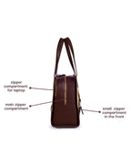 Estelle Duffle Bag | Chocolate and Khakhi Colour