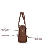 Estelle Duffle Bag | Beige and Tan