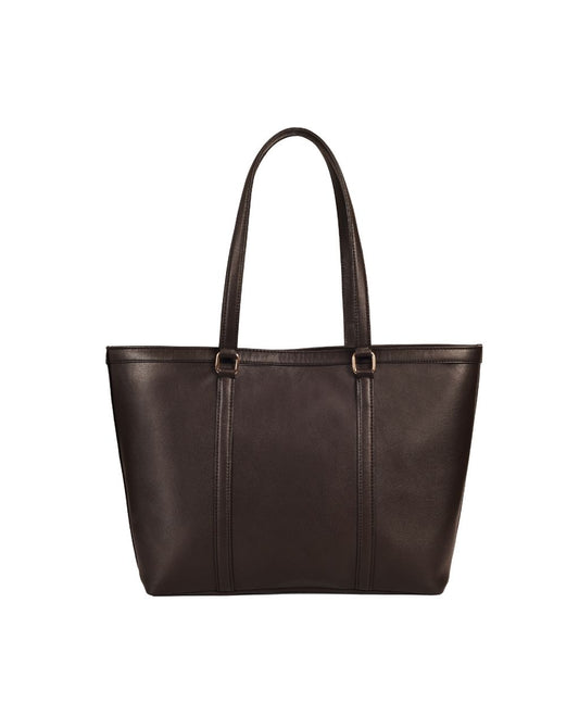 LAUREN TOTE BAG | CHOCOLATE  BROWN | MEDIUM