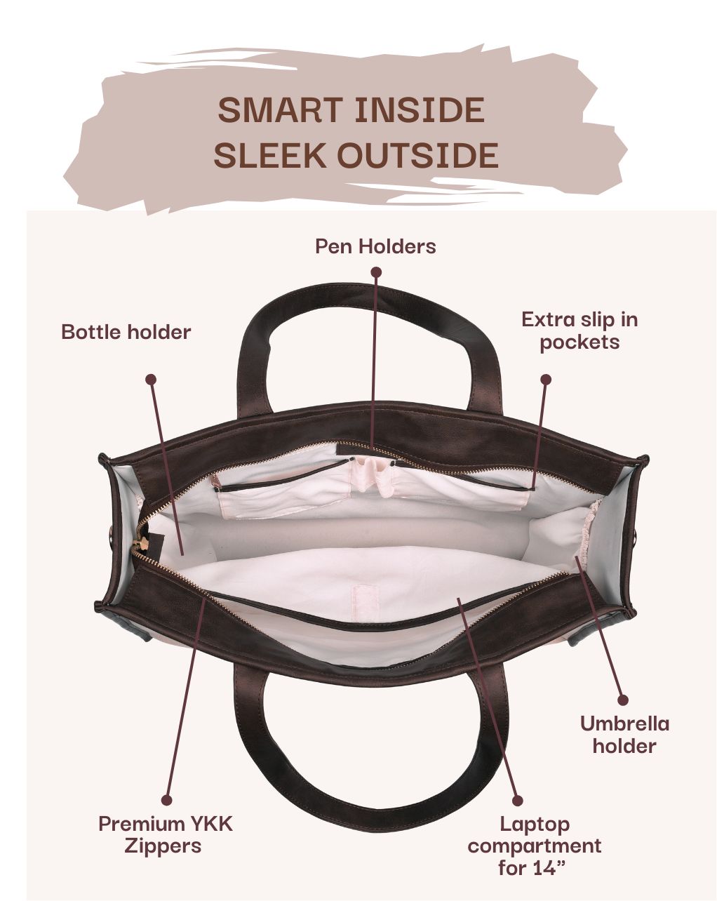 HAZEL MULTIPLE COMPARTMENTS | BLACK | MEDIUM