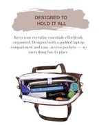 HAZEL MULTIPLE COMPARTMENTS TOTE | BROWN | MEDIUM