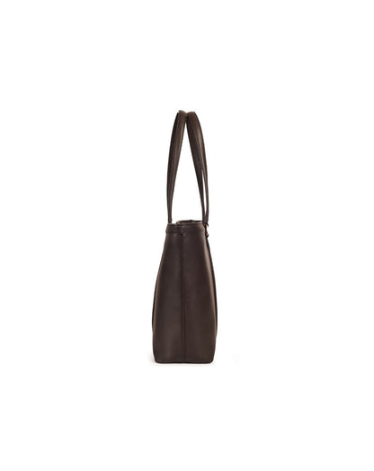 LAUREN TOTE BAG | CHOCOLATE  BROWN | MEDIUM