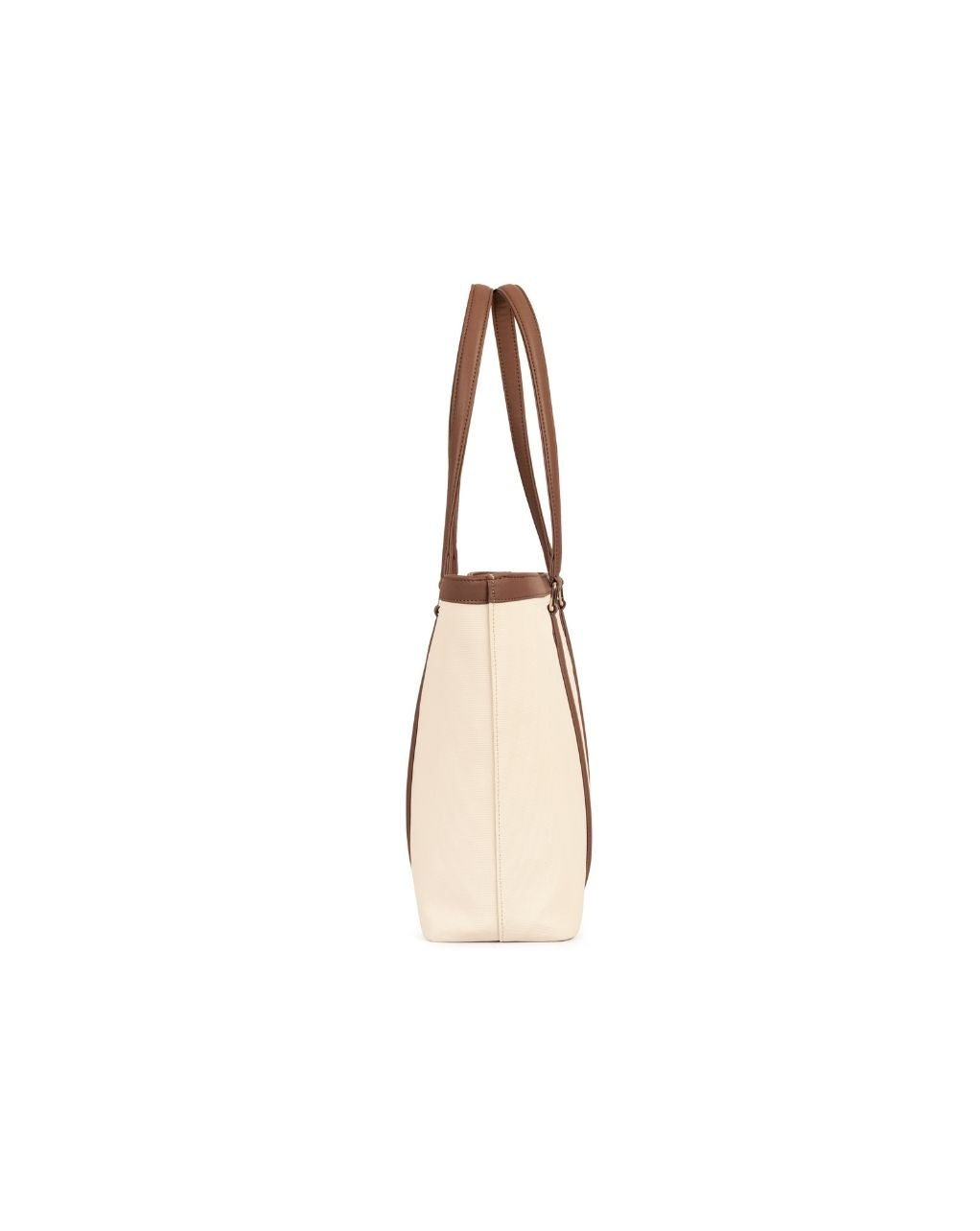 LAUREN TOTE BAG | BEIGE & BROWN | MEDIUM