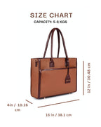 CANDICE LUXURY TOTE | TAN | MEDIUM