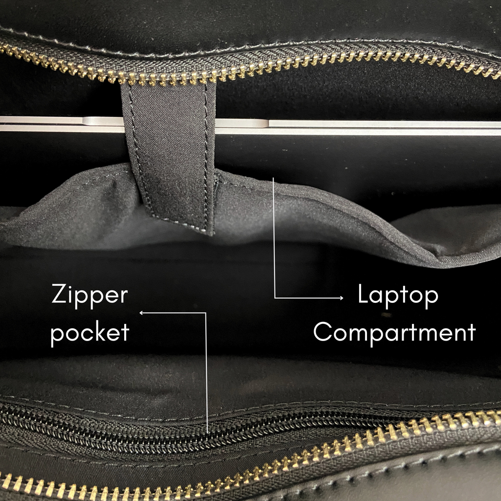 MICHELLE TOTE BAG | ALL BLACK | MEDIUM