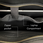 MICHELLE TOTE BAG | ALL BLACK | MEDIUM