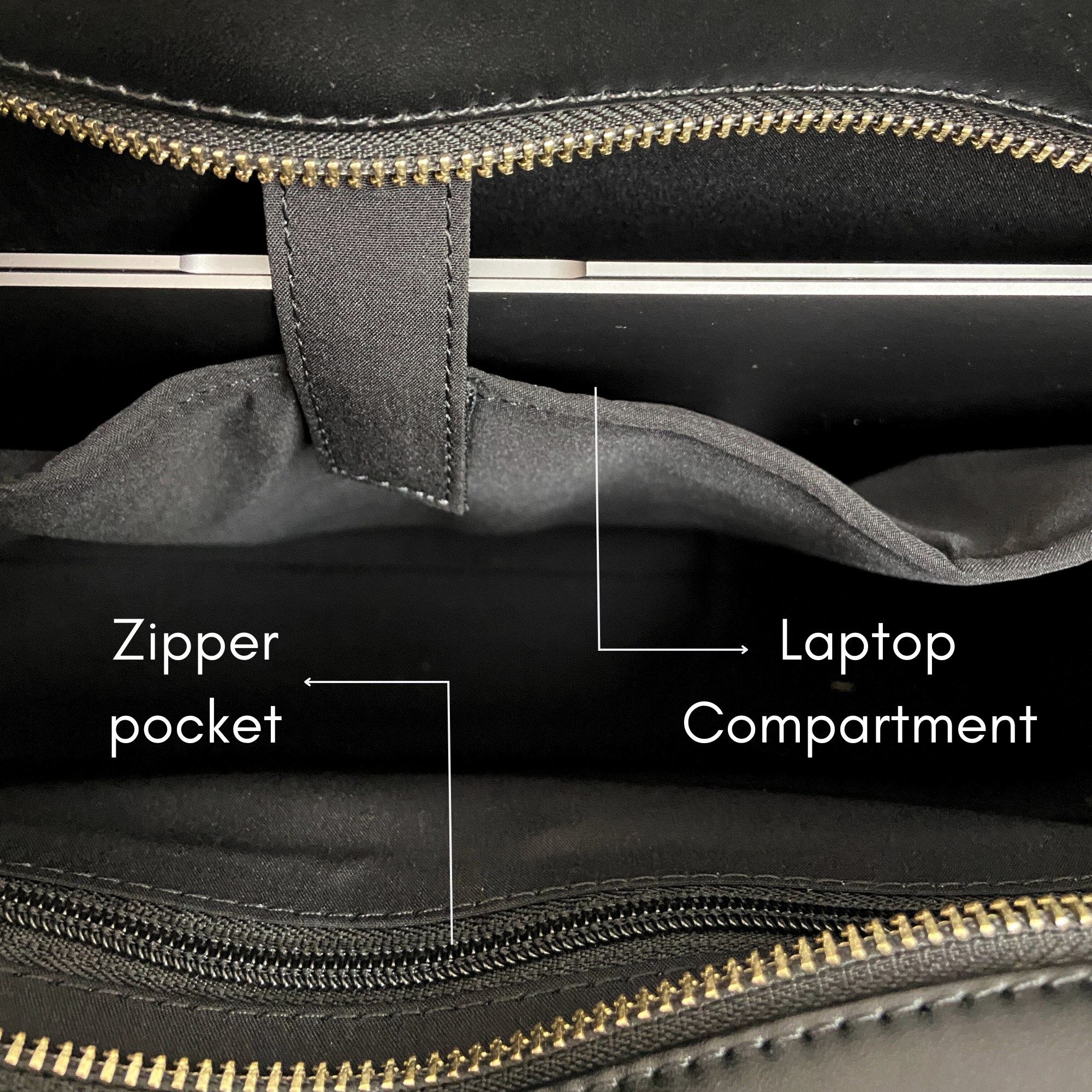 MICHELLE TOTE BAG | ALL BLACK | MEDIUM