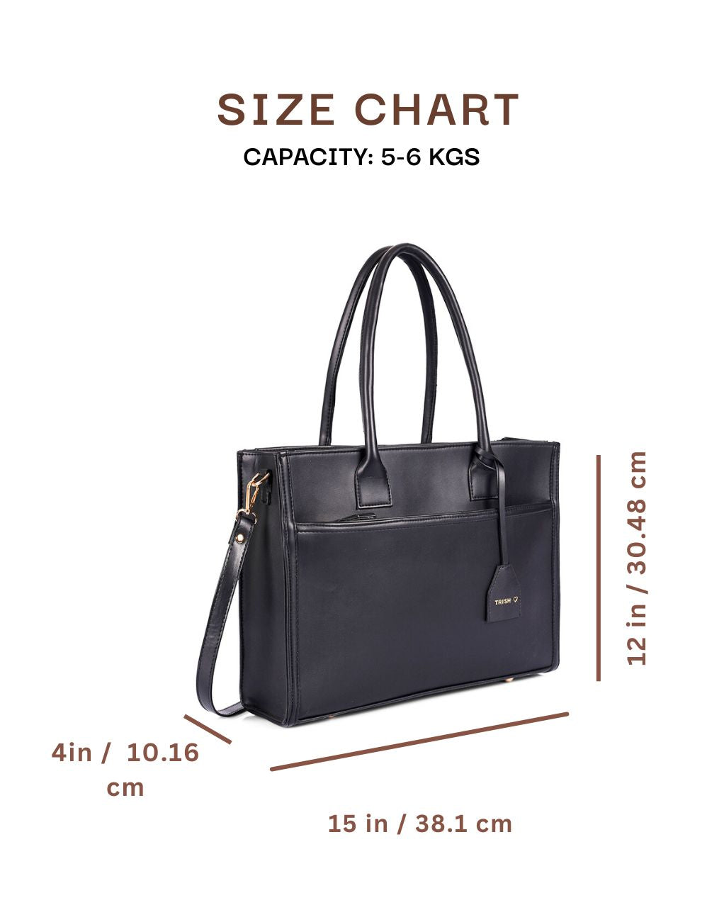 Candice Tote All Black - Medium + 3 Free Gifts
