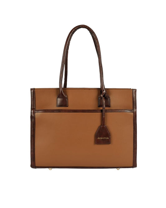 CANDICE LUXURY TOTE | TAN | LARGE