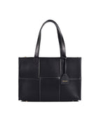 ACE FAUX LEATHER TOTE | ALL BLACK | LARGE