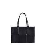 ACE FAUX LEATHER TOTE | ALL BLACK | LARGE