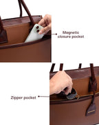 CANDICE LUXURY TOTE | TAN | LARGE