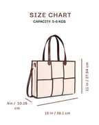 Ace Tote Brown and White - Medium + 3 Free Gifts