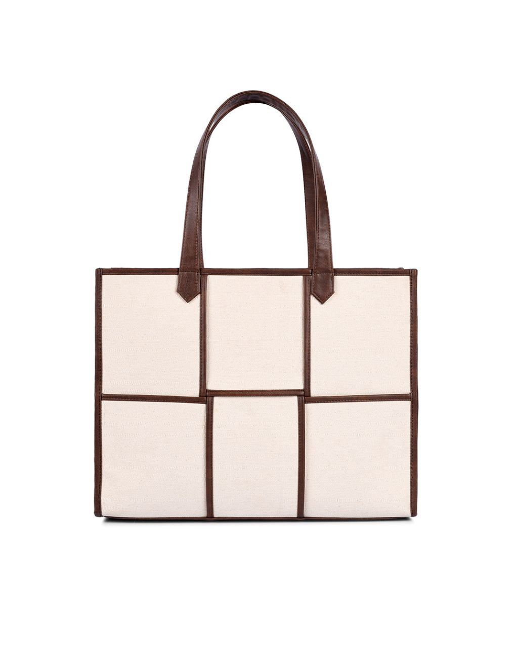ACE TOTE BAG | BROWN & BEIGE | LARGE