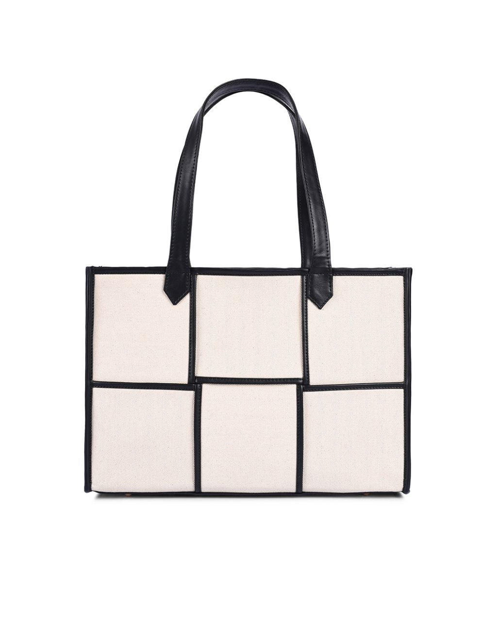 ACE TOTE BAG | BLACK & BEIGE | LARGE
