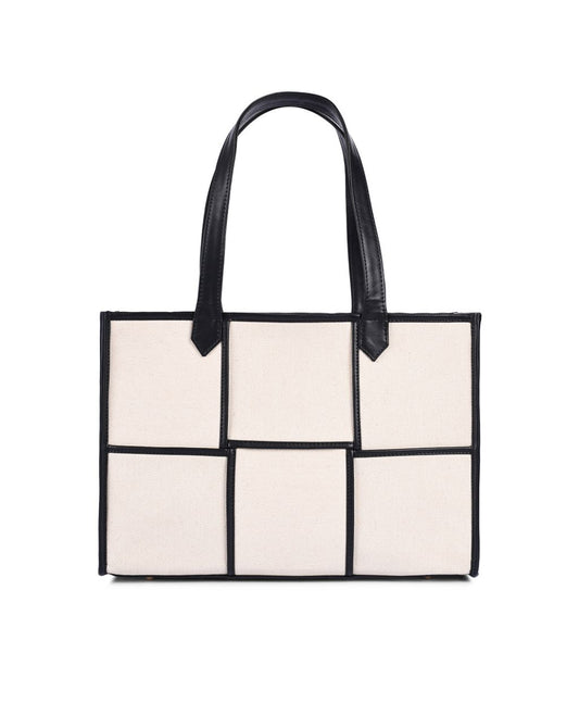ACE TOTE BAG | BLACK & BEIGE | LARGE