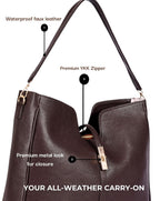 Eve Chocolate Brown  Tote ( + 3 Gifts )