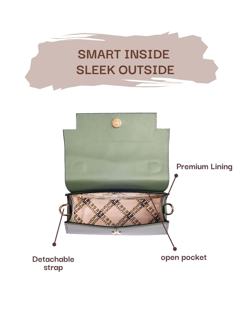Tiara Sling Bag | Sage Green