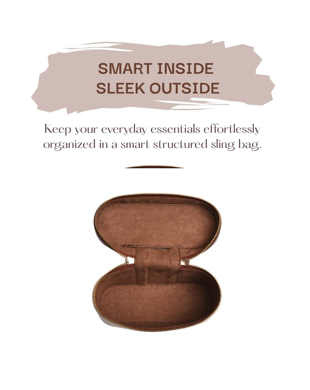 The Meg Sling Bag | Beige and Brown