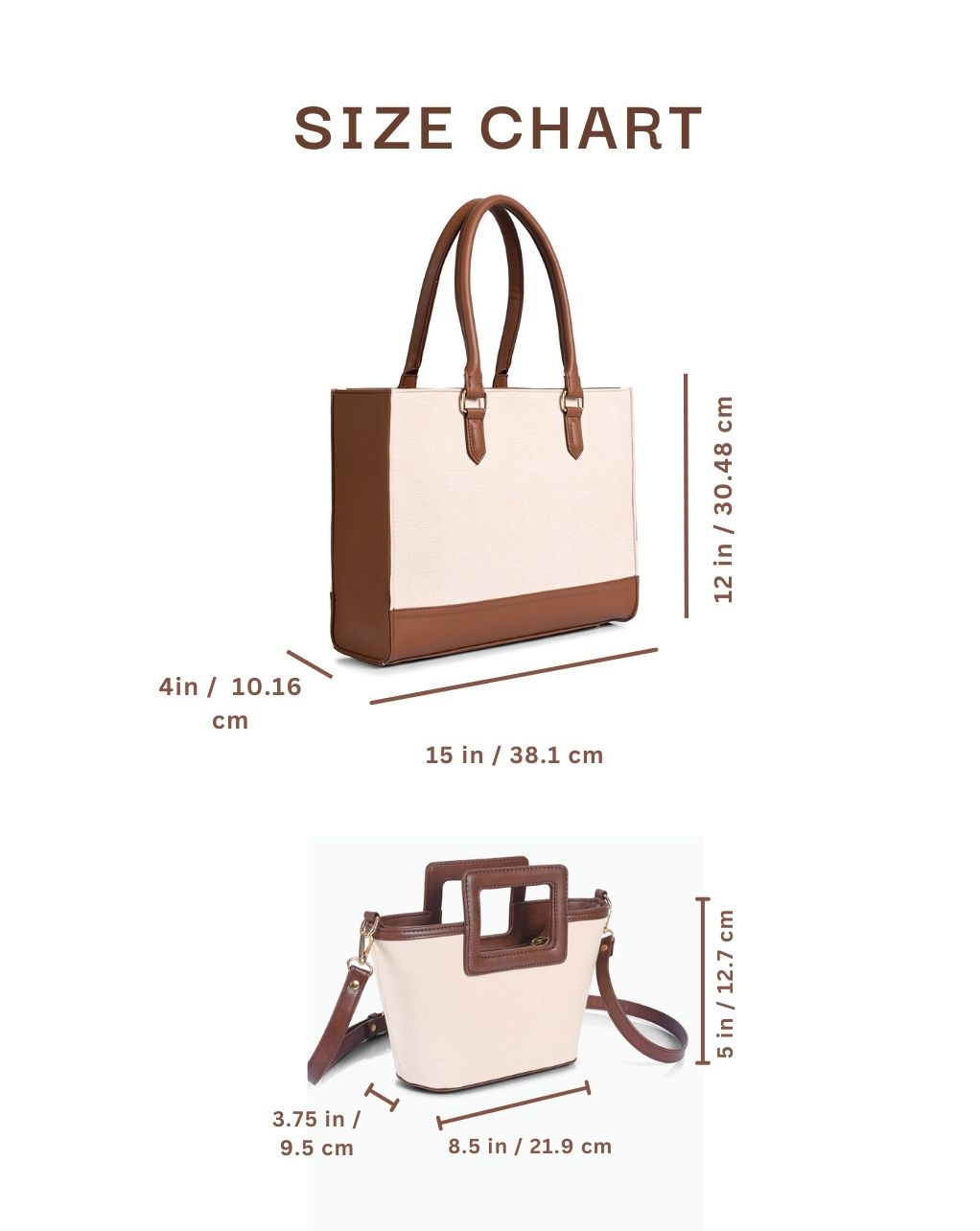 RACHEL AND CAMILLE COMBO | BROWN | MEDIUM & SMALL
