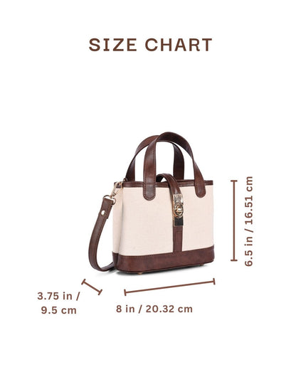 SYLVIE SLING BAG | BEIGE & BROWN