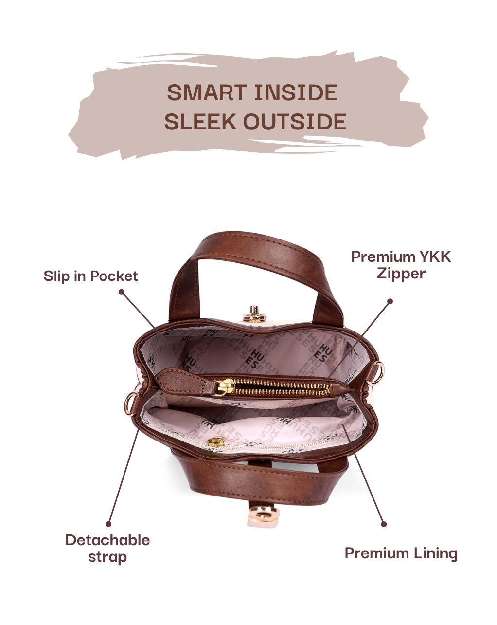 SYLVIE SLING BAG | BEIGE & BROWN