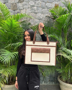 HAZEL MULTIPLE COMPARTMENTS TOTE | BROWN | LARGE